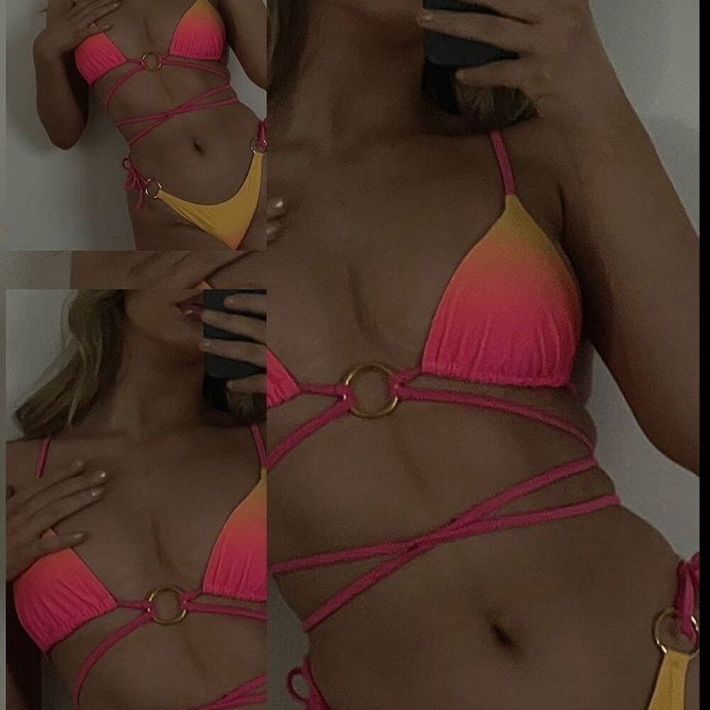 Princess Polly green bikini set